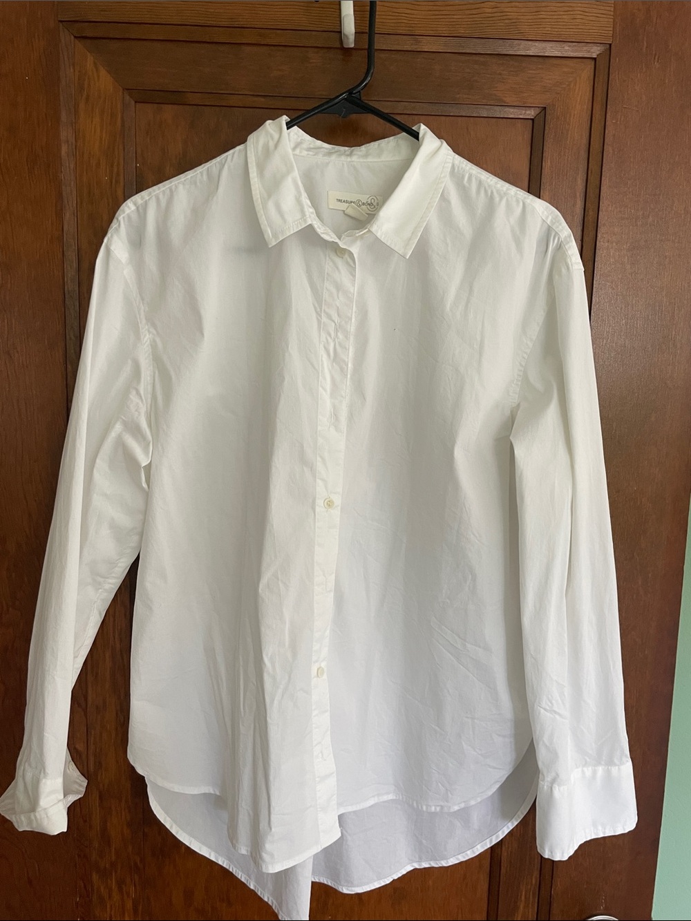 Classic oversized women’s White Button-Down Shirt